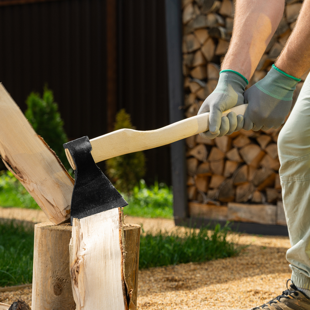 Топор кованный, в сборе, 890/1200 г, деревянное топорище, 500 мм, АО,