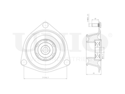 Опора амортизатора передняя UNIO RMP-13153