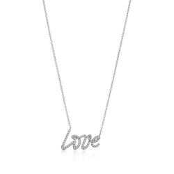 Подвеска из белого золота и бриллиантов💎 Tiffany, Love graffiti  .В наличии