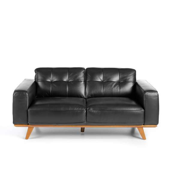 Двухместный диван Angel Cerda 5606-2P, черная кожа