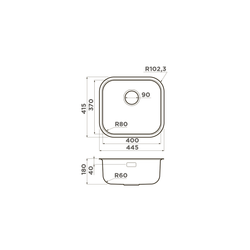 Кухонная мойка Omoikiri Omi 44-U/IF-GM нерж.сталь/светлое золото