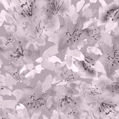 Серые акварельные цветы