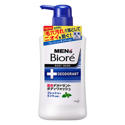 Гель для душа увлажняющий и дезодорирующий с ароматом мяты 440 мл Kao Men's Biore