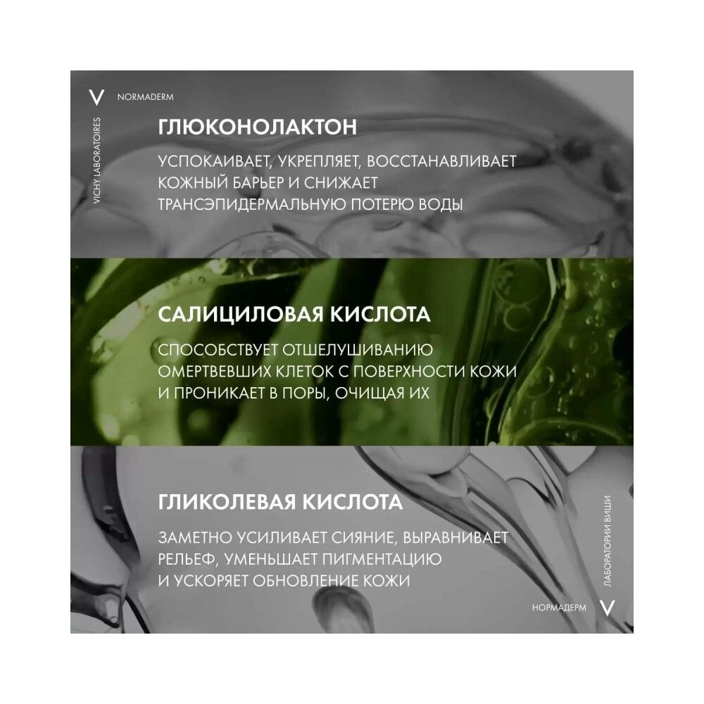 Vichy Normaderm Гель-сыворотка очищающая с эффектом пилинга, 125 мл