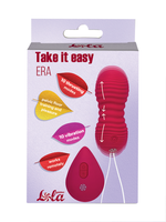 Пульсирующие виброшарики на пульте Take it Easy Era Wine Red 9021-09lola