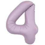 Шар фольгированный Цифра 4 101 см (Сиреневый)