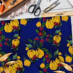 Ткань дюспо айва спелая с листьями