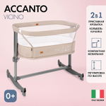 Детская приставная кроватка Nuovita Accanto Vicino Khaki Lino/Хаки лён