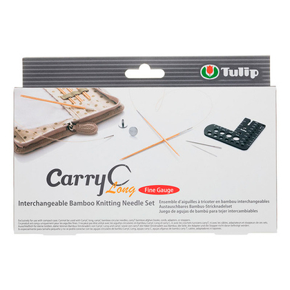 Набор съемных бамбуковых спиц CarryC Long Fine Gauge, длина 12см, Tulip