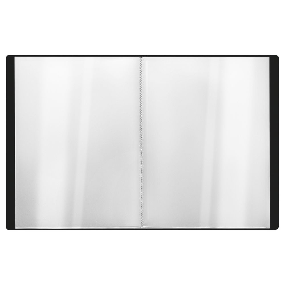 Папка с 10 вкладышами, Стамм Стандарт, 600мкм, корешок 9мм, черный