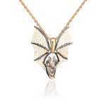 Подвеска «Летучая мышь» из красного золота