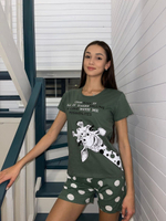 Пижама женская шорты+футболка П0005 норма