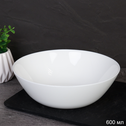 Тарелка глубокая суповая 630 мл Дэй LYG60 (white) (уп72)