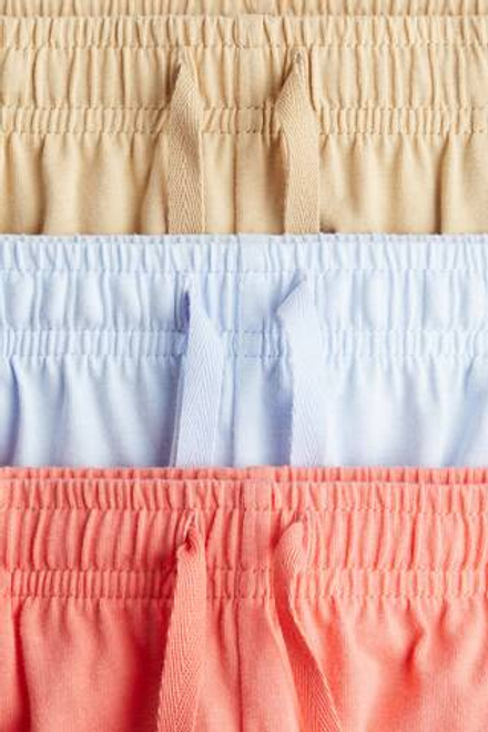 H&M Набор из 3 хлопковых шорт, светло-красный