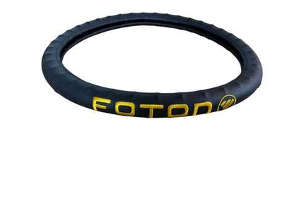 Оплетка на руль 44-46 круглая КОЖА с вышивкой цвет черный FOTON