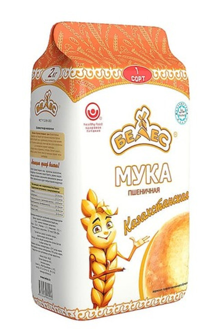 Мука пшеничная "Белес Казахстанская" 2кг. Казахстан