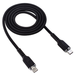 Кабель USB "WALKER" C795, 60W, Type-C-Type-C, поддержка PD, мягкий силикон, черный