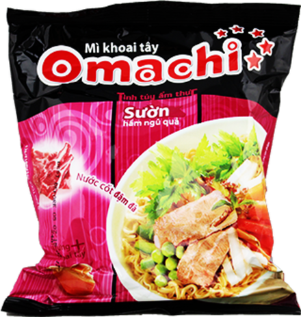 Сублимированная вьетнамская лапша Omachi, вкус свинины, 80 гр.