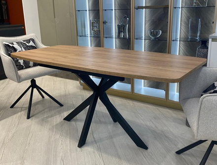 Стол М-City DISAUR Аризона 130 Дуб Кунео, Черный каркас