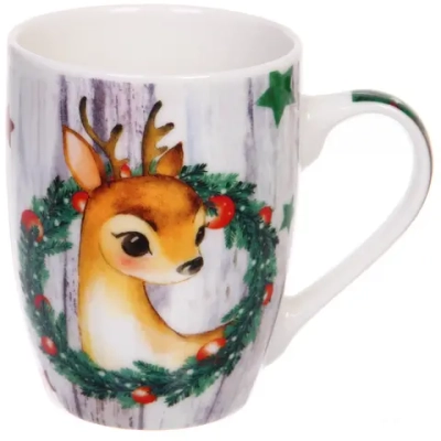 Кружка керамическая 350мл «Настроение праздника», микс 4рисунка