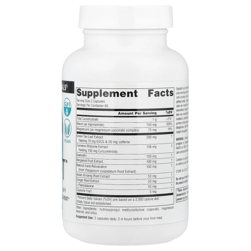 Source Naturals, RealFast™, 120 веганских капсул