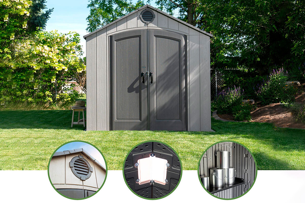 Сарай пластиковый WoodLook 8*10 NEW