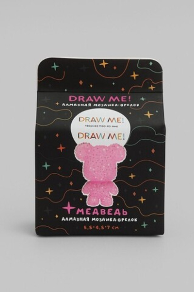 Алмазная мозаика на брелоке Draw Me! «Pink bear»