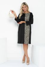 Платье Кайла (черное/лео) П12957-10М LT Collection