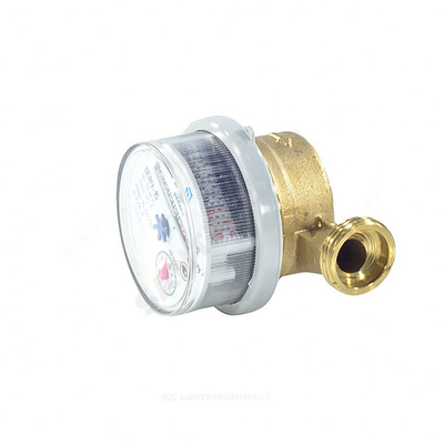 Счётчик г/в и х/в крыльчатый одноструйный Ду 15 Ру16 90С L=110мм резьба Б/К ОСВУ-15 Декаст 73-15-02