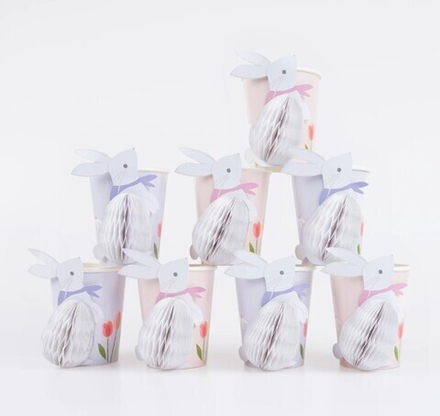 Стаканы "Кролики объемные" 8 шт. (2025)