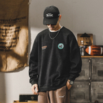 Лонгслив мужской с принтом на спине ,трикотажный 350 г, сезон осень/зима,