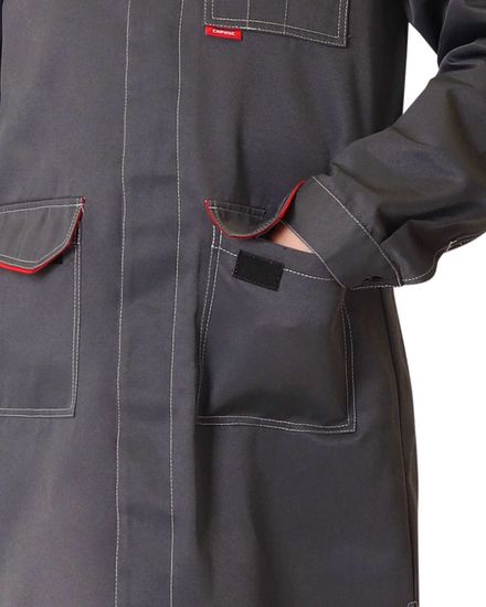 Халат "Сириус-Флорида" (серый/красный)