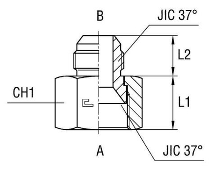 Соединение PS JIC 3/4 - JIC 9/16