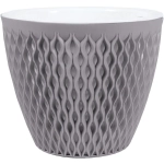 Кашпо для цветов пластиковое 3л d-17,1см «Версаль» Серый жемчуг