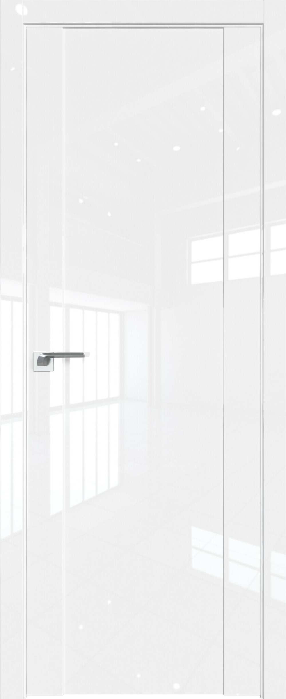 Дверь межкомнатная Профиль Дорс 20 L, цвет белый люкс, глянец, глухая