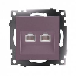 Розетка двойная Ethernet RJ-45 без рамки Stekker Катрин 50006