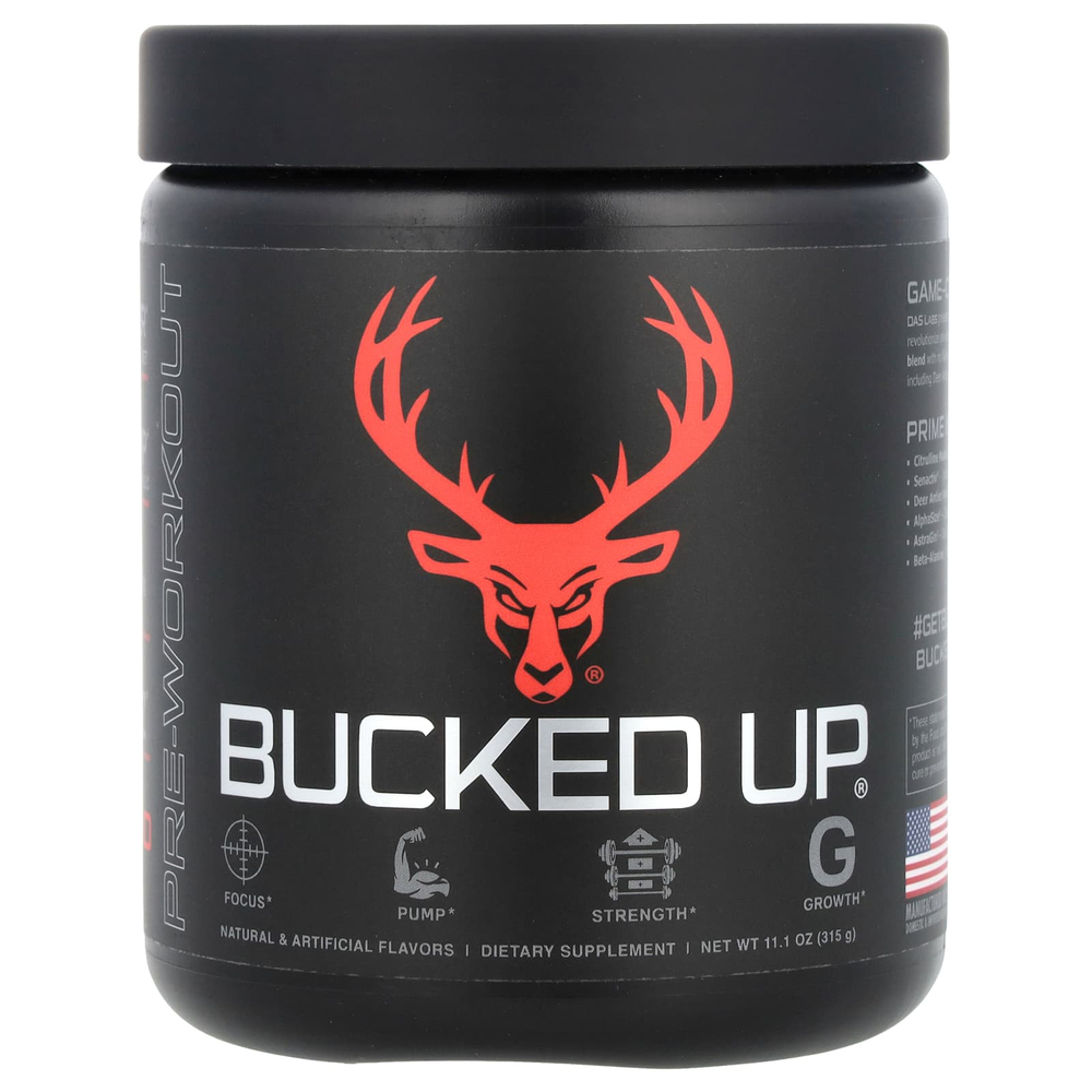 Bucked Up, Перед тренировкой, красная малина, 315 г (11,1 унции)