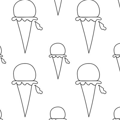 Бесшовный принт с мороженым