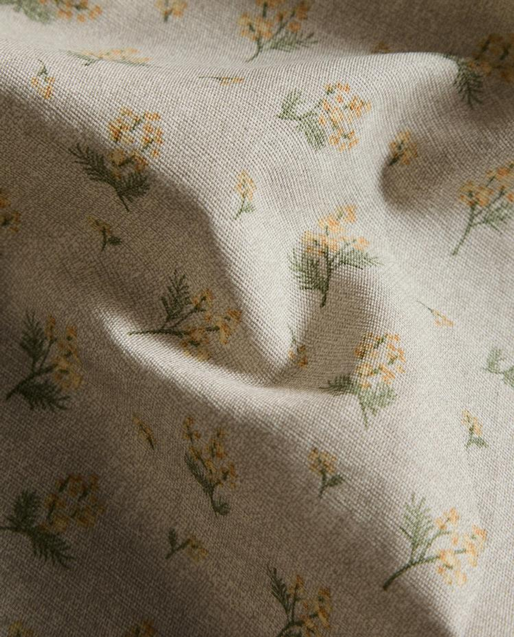 ZARA HOME СКАТЕРТЬ-ДОРОЖКА НА СТОЛ «ПОЛЕВЫЕ ЦВЕТЫ» С КРУЖЕВОМ, ТЕМНО-СЕРЫЙ
