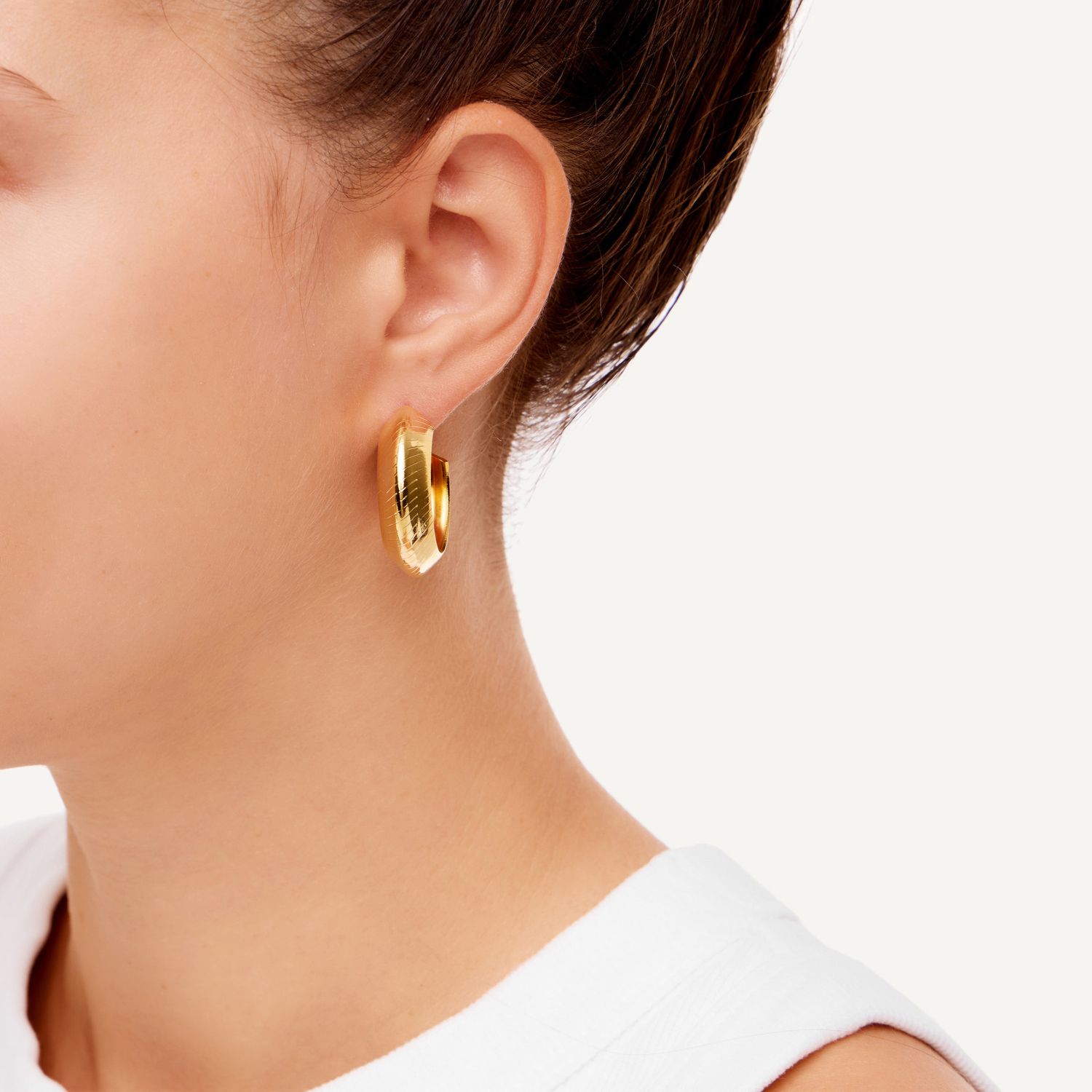 Серьги Stripped Hoops