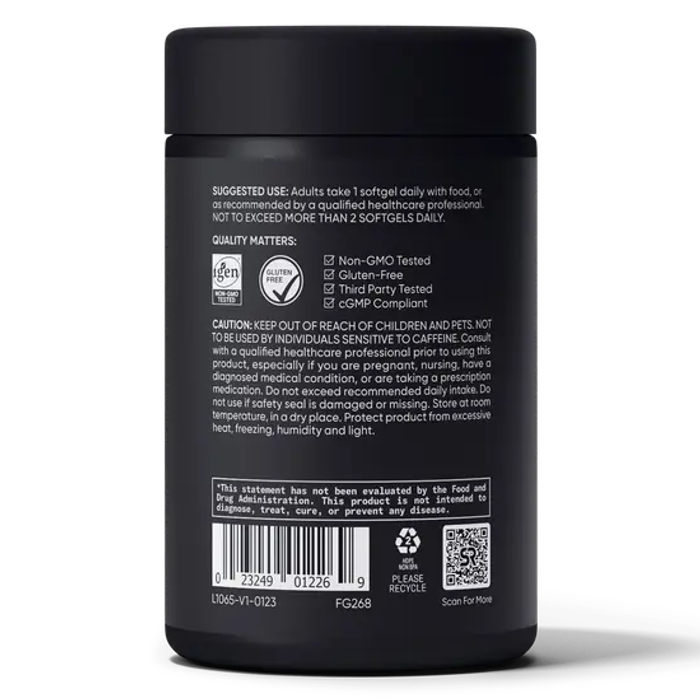 L-теанин и кофеин с маслом MCT 200 мг, L-Theanine and Caffeine, Sports Research, 60 капсул 2