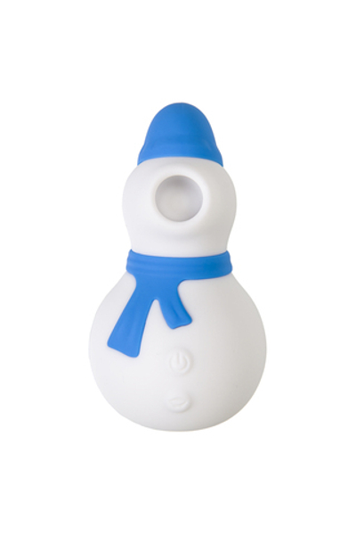 Вакуум-волновой стимулятор клитора JOS Christma белый с синим шарфом 9,4 см