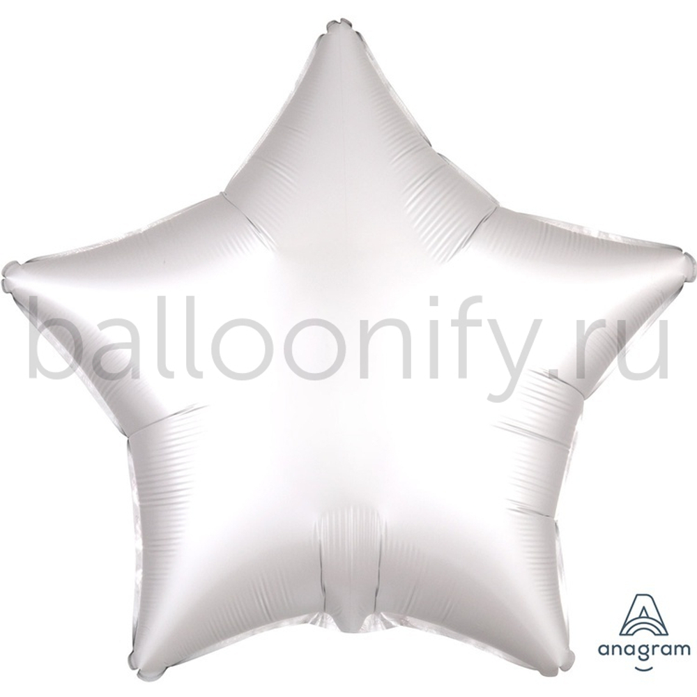 Фольгированная фигура, звезда, 19"/48СМ Сатин White