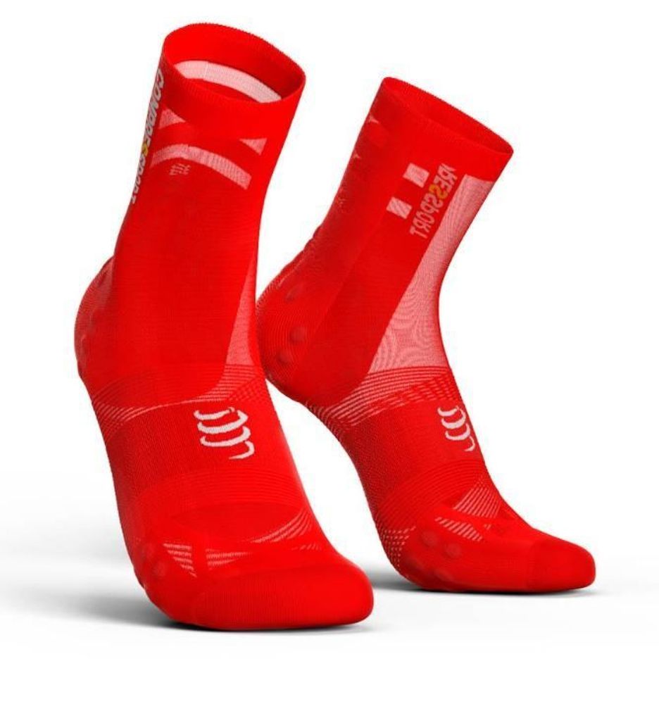 НОСКИ КОМПРЕССИОННЫЕ Compressport  PRO RACING  SOCKS V3 BIKE (красные)