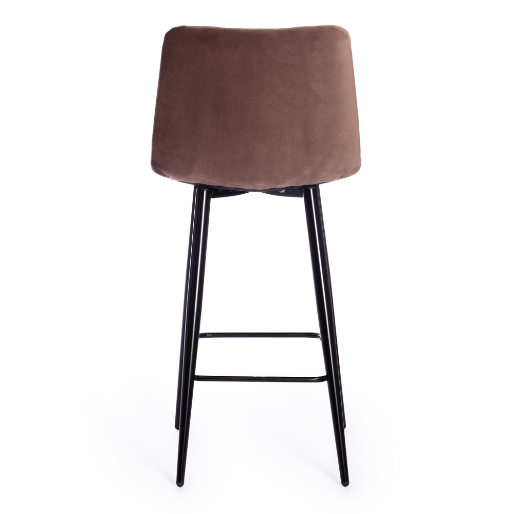 Стул полубарный CHILLY (mod. 7095пб ) ткань/металл, 53x44x94 см, высота до сиденья 66 см, коричневый barkhat 12/черный (Комплект из 2 шт.)