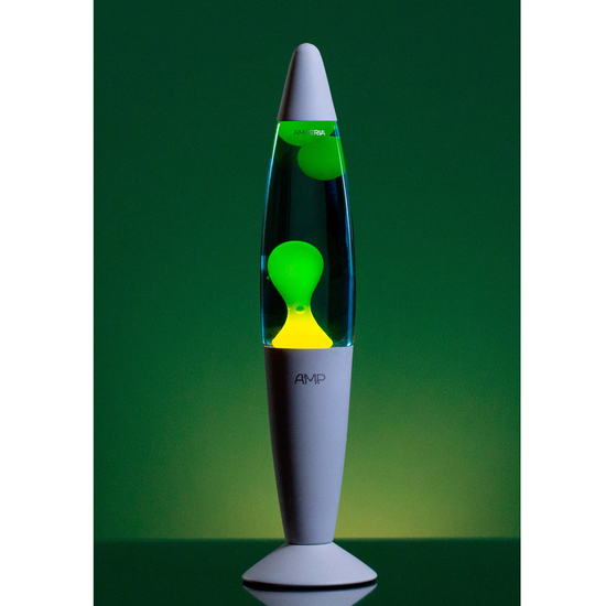 Лава лампа Amperia Rocket Желтая, Синяя, корпус белый (35 см)