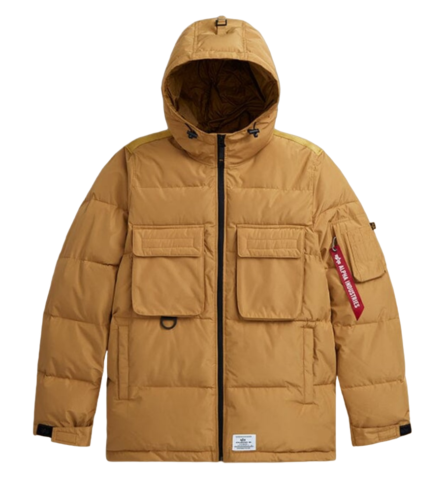 Куртка Alpha Industries Hooded Puffer Bronzed Brown