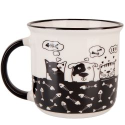 Кружка "Сat&dog" v=380мл (фарфор) (min12) (транспортная упаковка)