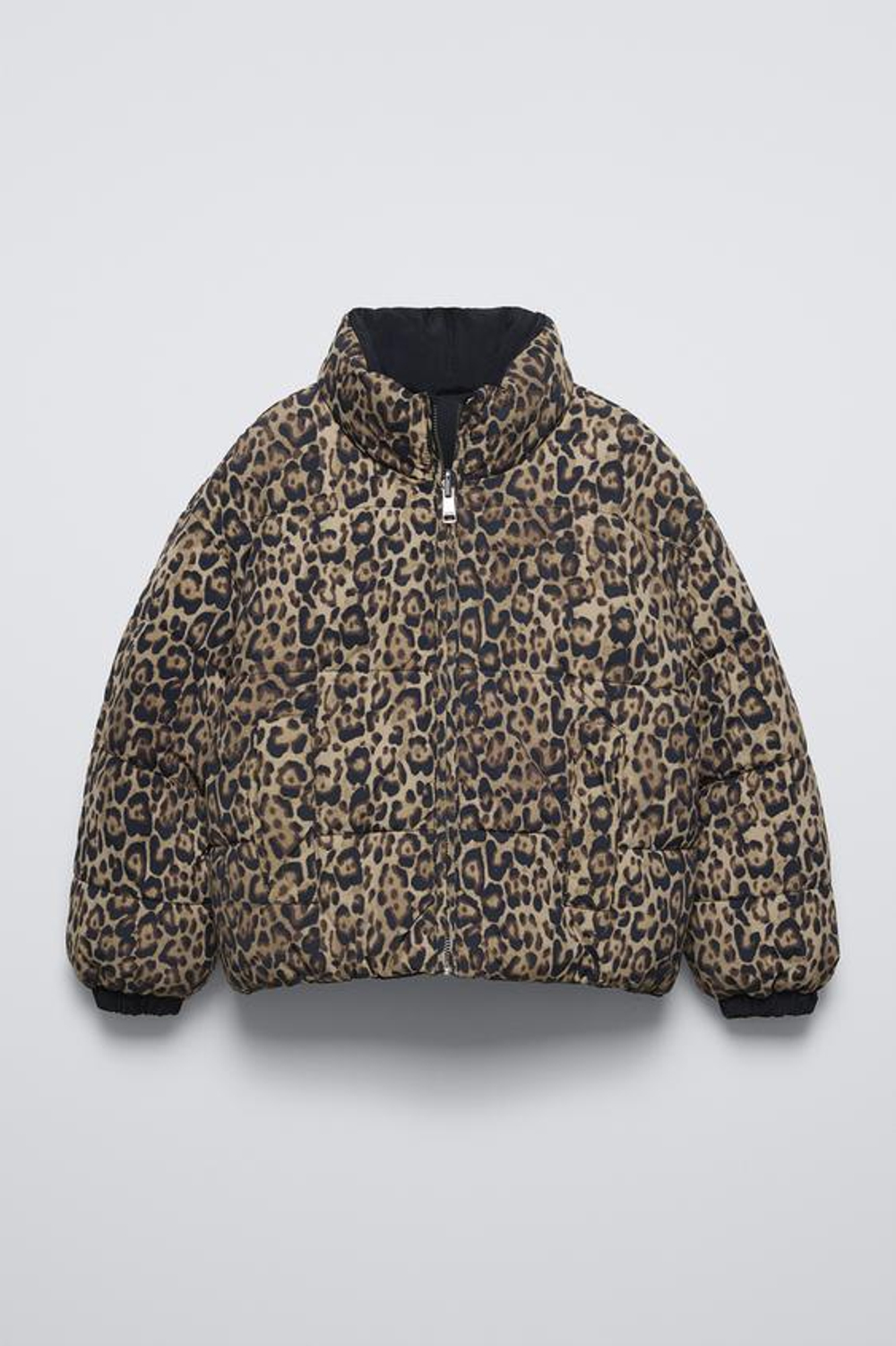 ZARA ДВУСТОРОННЯЯ КУРТКА С АНИМАЛИСТИЧЕСКИМ ПРИНТОМ, ЛЕОПАРДОВЫЙ