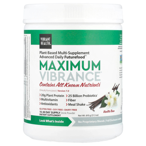 Vibrant Health, Maximum Vibrance®, версия 7.0, ваниль, 610 г (21,5 унции)